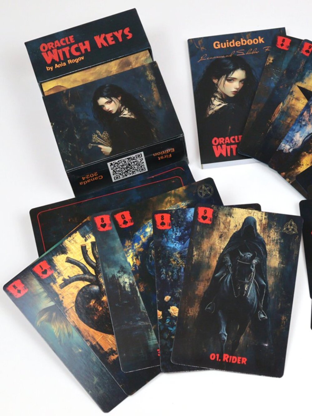 Witch Keys Oracle Deck, Dark Lenormand Cards, Occult Divination, Guidebook